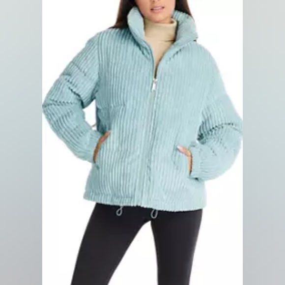 Koolaburra by UGG Corduroy Puffer Jacket in Mint - Women's Size XL - Picture 5 of 14